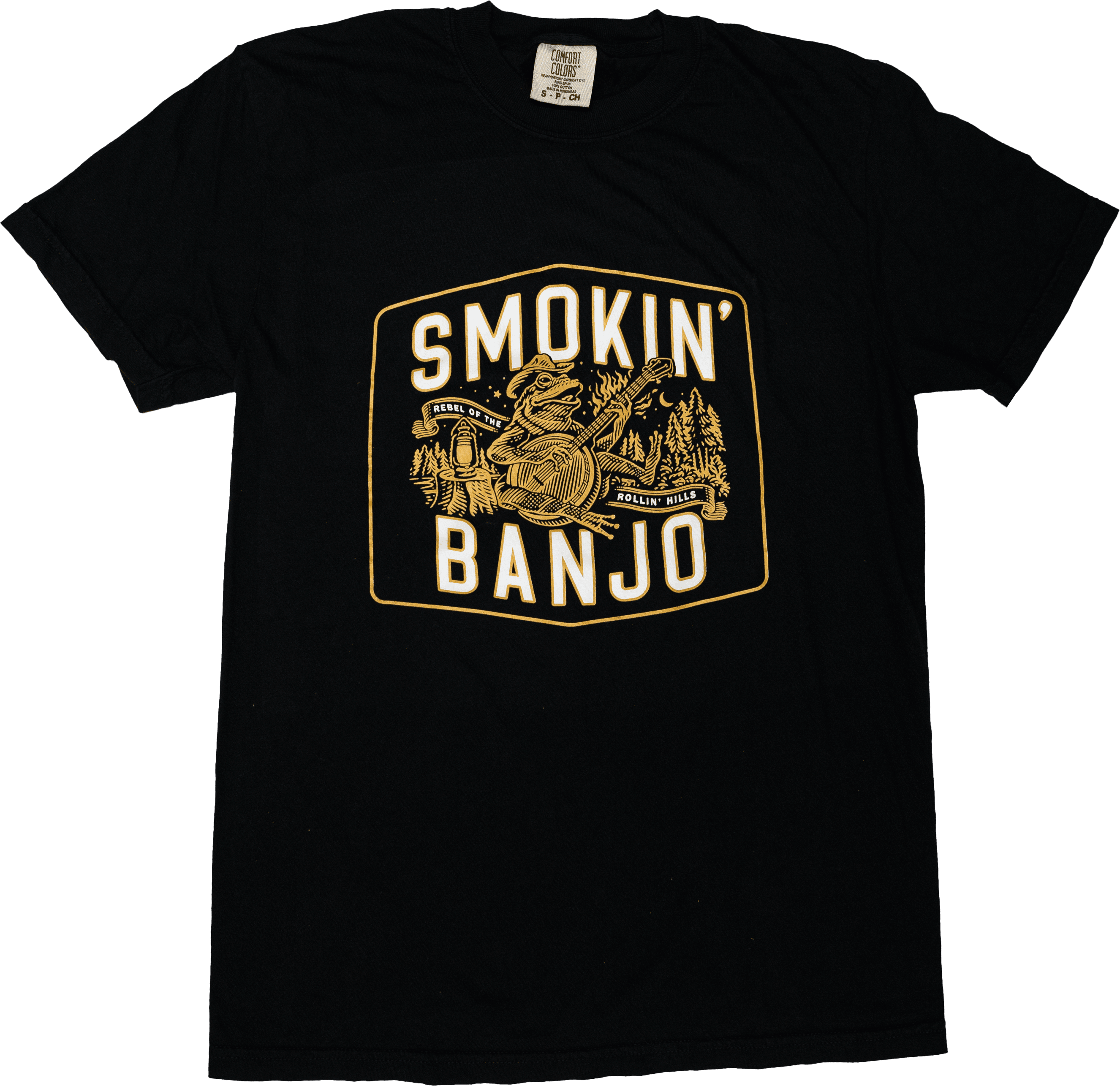 Smokin' Banjo Wines Co Gold Logo Tee